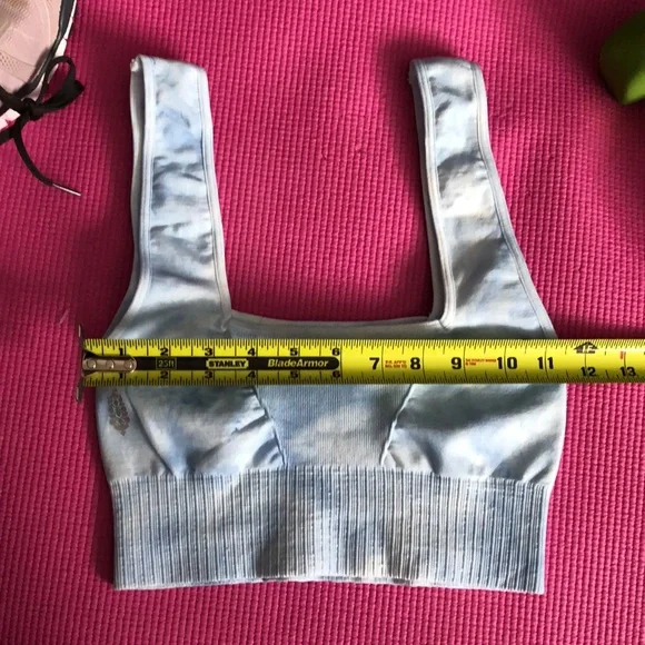 17. Free People Movement Good Karma Tie-Dye Bra - Aurora Blue - Picture 5 of 11